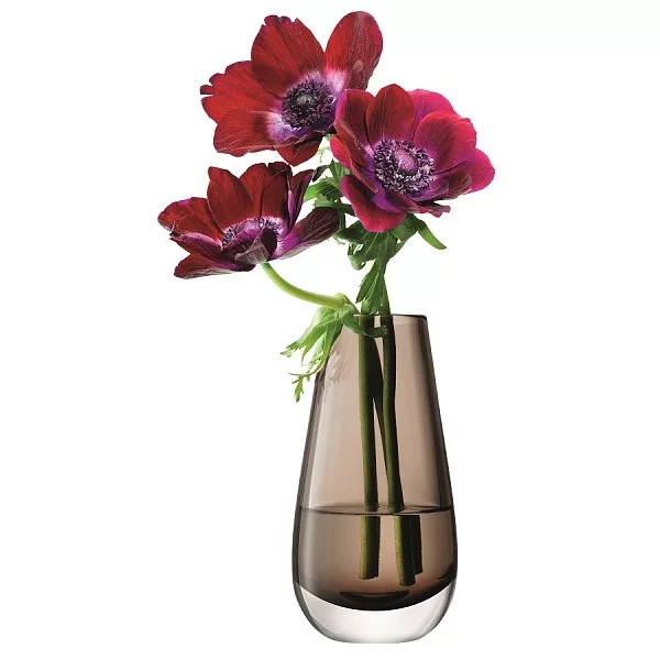Ваза в форме бутона Flower Colour 13,8 см, цвет мокко, выдувное стекло, LSA International, Великобритания, G732-14-552 - изобр. 8