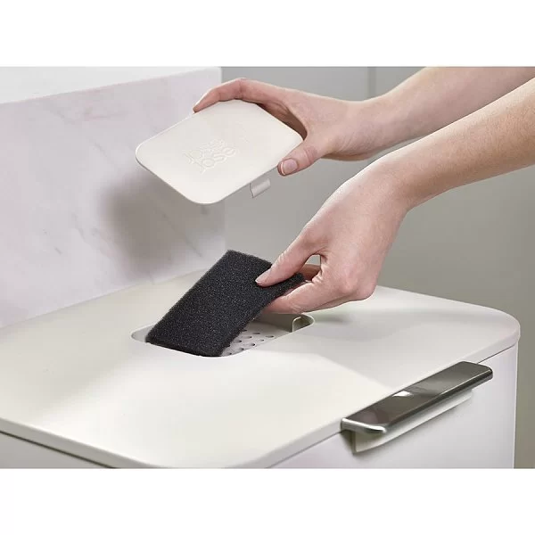 Контейнер для мусора с двумя баками Totem Pop 40 л, сталь, цвет серый, Joseph Joseph, Великобритания, 30092 - изобр. 12