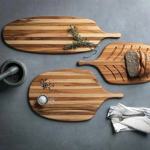 Доска для нарезки хлеба Canoe 48х23x1,3 см, древесина тика, Teakhaus, США, TH701 - изобр. 10