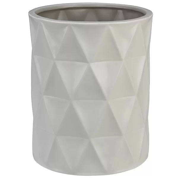 Корзина для мусора Triangles 21х21х26 см, материал керамика, Creative Bath, США, TRI54NAT - изобр. 7