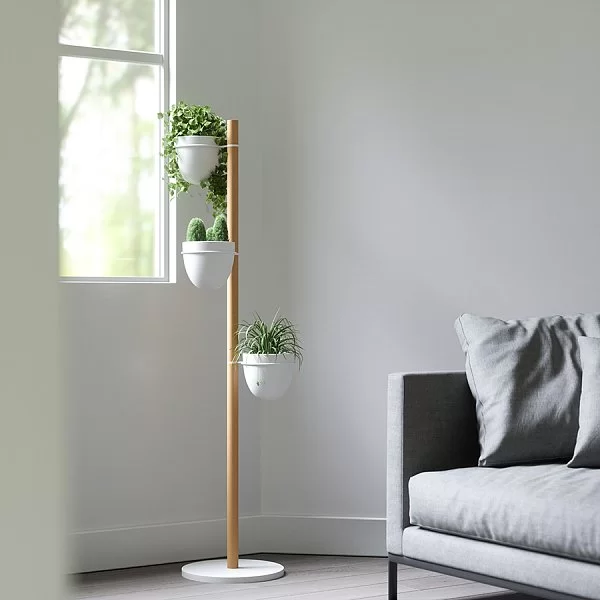 Подставка для растений Floristand 44x140 см, материал бук, цвет белый, Umbra, Канада, 1013880-668 - изобр. 11