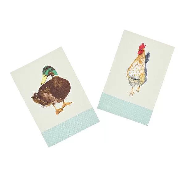 Набор из 2-х кухонных полотенец Apple Farm 70x47 см, текстиль, цвет белый, Kitchen Craft, Великобритания, KCFARMTTPK2 - изобр. 7