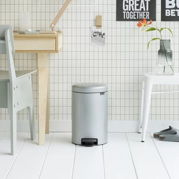 Мусорный бак с педалью NewIcon, 12л, серый металлик, Brabantia, 113680 - изобр. 11