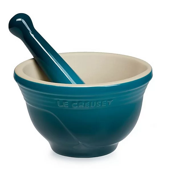 Ступка с пестиком 300 мл, материал керамика, цвет лазурь, Le Creuset, Франция, 91003400642000 - изобр. 7