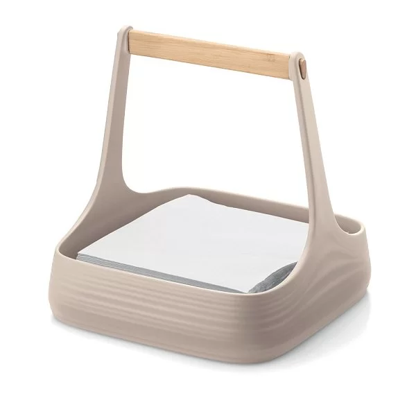 Органайзер настольный All Together 22x22 см, материал суперпластик + дерево, цвет молочно-белый, Guzzini, Италия, 179300156 - изобр. 8