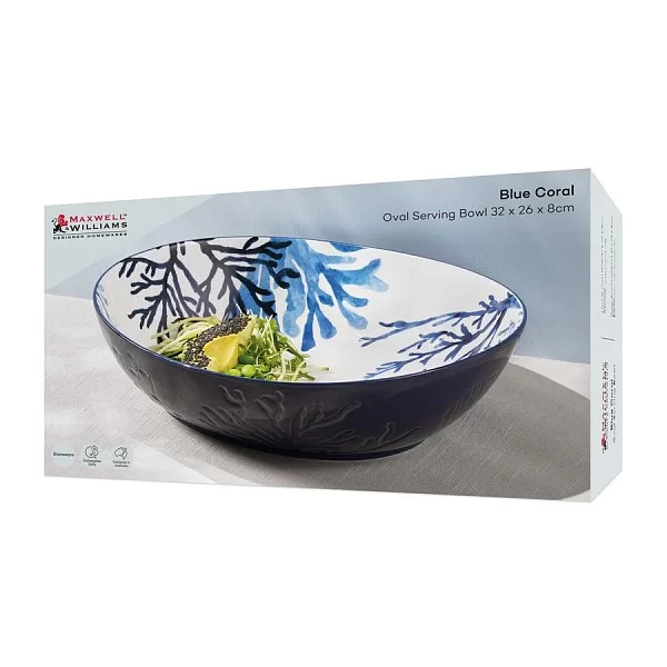 Салатник Blue Coral 32х26 см, объем 3 л, керамика, Maxwell & Williams, MW696-DR0581 - изобр. 9