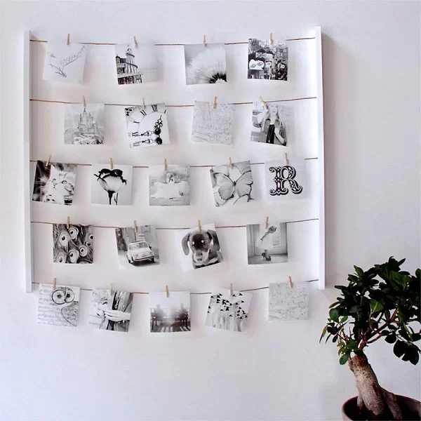 Панно с зажимами для 40 фотографий Hangit 66х75,9х3 см, цвет белый, материал дерево, Umbra, Канада, 315000-660 - изобр. 9