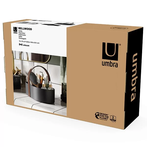 Органайзер Bellwood Caddy 30х23 см, цвет черный, пластик + дерево, Umbra, Канада, 1019130-048 - изобр. 14