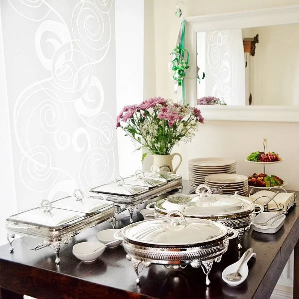 Мармит круглый с крышкой и подогревом 29х25х19 см, нержавеющая сталь с посеребрением + стекло, Queen Anne, Великобритания, QA-0/6311 - изобр. 8