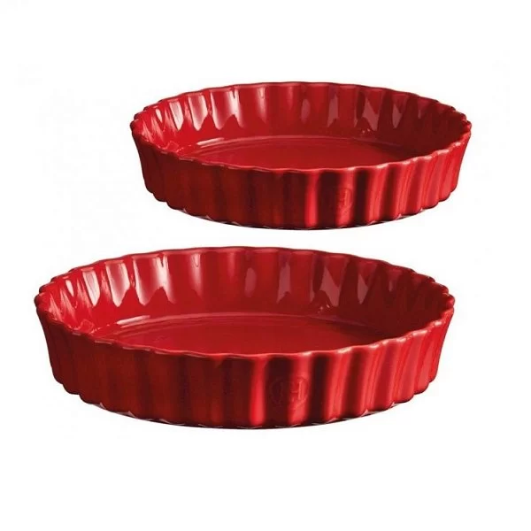 Набор из 2 форм для выпечки &quot;Киш II&quot;, диаметр 24 и 28 см, цвет красный, керамика, Emile Henry, Франция, 349724 - изобр. 7