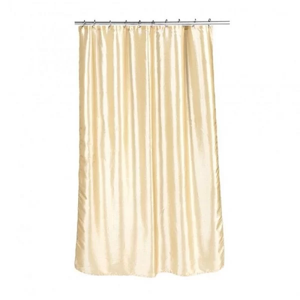 Шторка для ванной Shimmer Ivory 178x183 см, цвет кремовый, материал полиэстер, Carnation Home Fashions, США, FSC15-FS/08 - изобр. 7