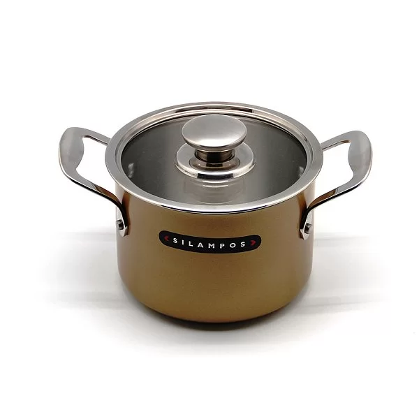 Кастрюля из нержавеющей стали глубокая "Онион Голд" объем 3 л, диаметр 18 см, Silampos, Португалия, 63C12PWF6618 - изобр. 7