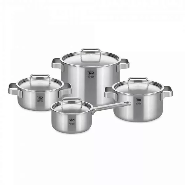Набор посуды Premium из 4 предметов (3 кастрюли + ковш с крышками), нержавеющая сталь, ELO, Германия, 33400 - изобр. 7