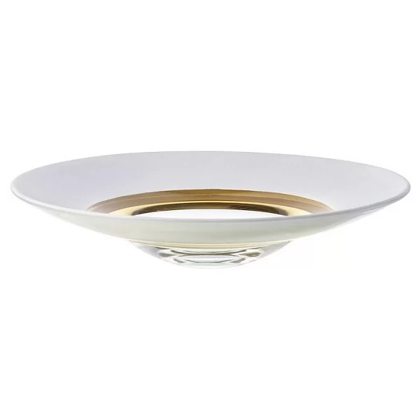 Тарелка глубокая Cosmo Weiss 35x7 см, хрусталь, цвет белый + золото, Eisch, Германия, 72353735 - изобр. 7