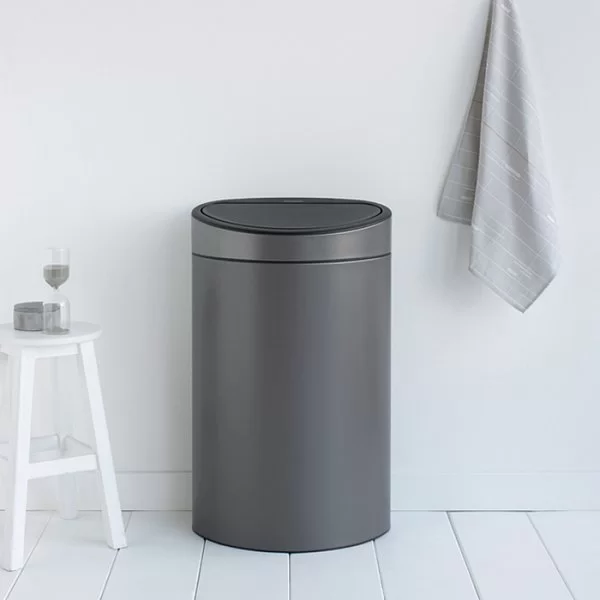Мусорный бак Touch Bin New 40л, платиновый, Brabantia, 114908 - изобр. 12