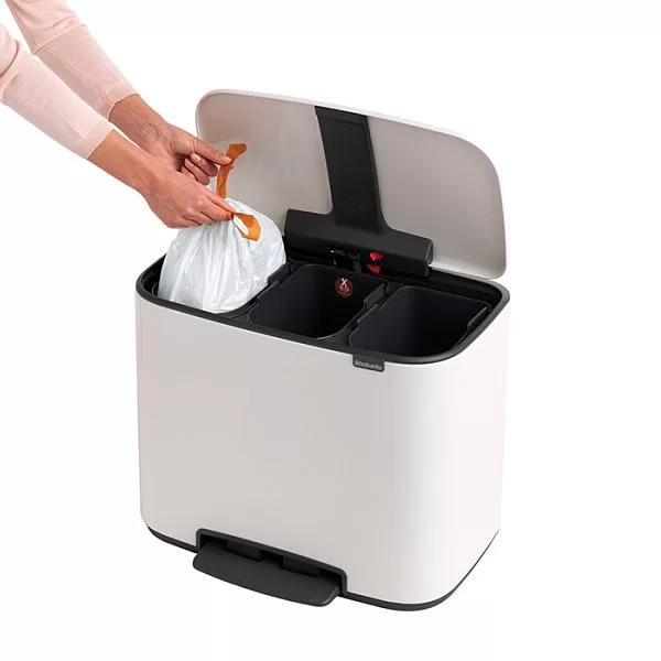 Мусорный бак 3 секции Pedal Bin Bo, 3x11л, белый, Brabantia, 121005 - изобр. 18
