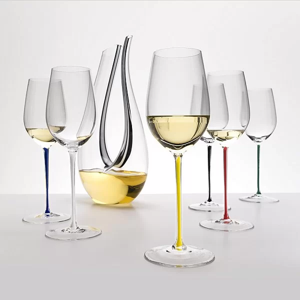 Бокал для белого вина Riesling/Zinfandel 395 мл, черная ножка, хрусталь, Fatto a Mano, Riedel, 4900/15B - изобр. 8