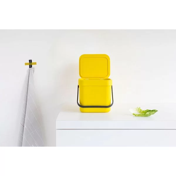 Мусорное ведро Sort & Go объем 3 л, 13,9x18,8,x17,4 см, материал пластик, цвет желтый, Brabantia, Бельгия, 209840 - изобр. 10
