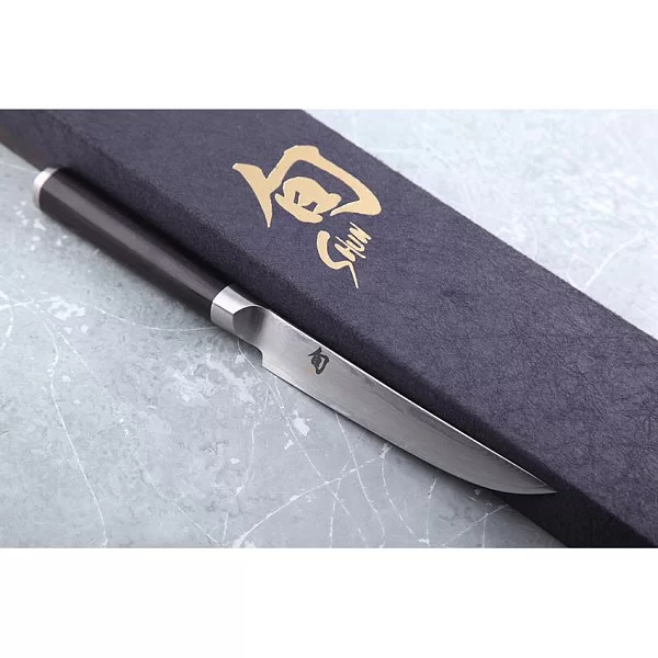 Нож кухонный для стейка Shun Classic длина лезвия 12,5 см, сталь VG-10 в обкладках из дамаска, Kai, Япония, DM-0711 - изобр. 9