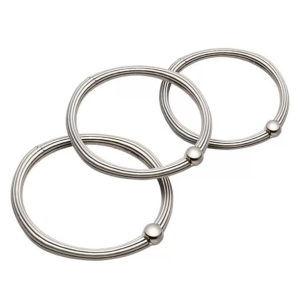 Набор из 12 крючков для шторки &quot;O&quot; Type Hooks Brushed Nickel 5,5х5,5 см, металл, Carnation Home Fashions, США, SLM-O/69 - изобр. 7
