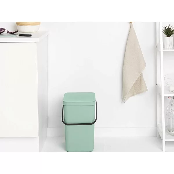 Ведро для мусора SORT&GO 25 л, пластик, цвет мятно-голубой, Brabantia, Бельгия, 212765 - изобр. 9