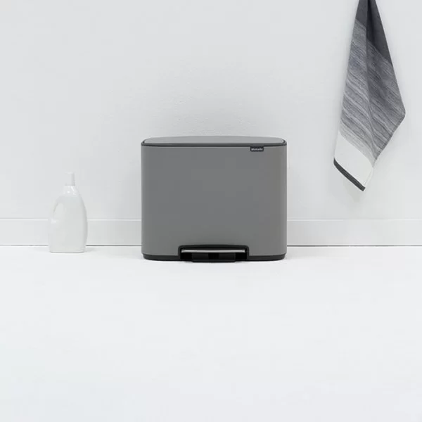 Мусорный бак 2 секции Pedal Bin Bo, серый, 11+23л, Brabantia, 121562 - изобр. 11