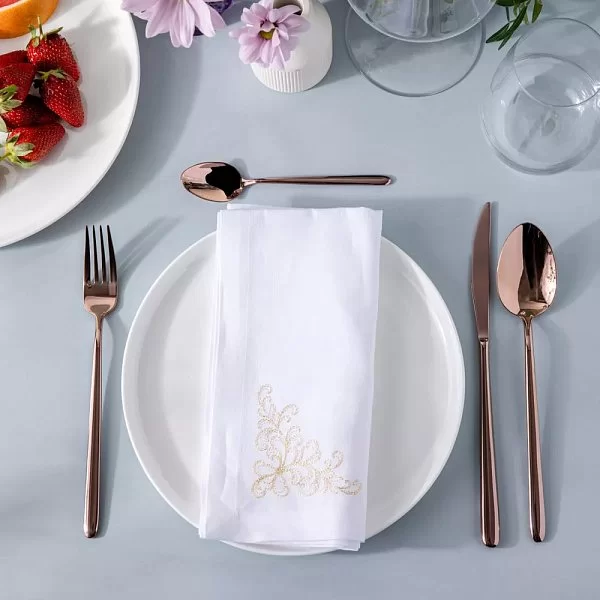 Набор столовых приборов на 6 персон Stiletto Copper, 24 предмета, нержавеющая сталь, цвет медный, Broggi, Италия, 1134000D05 - изобр. 12