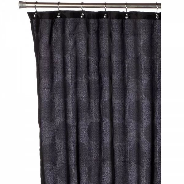 Шторка для ванной Jacquard Black Circle 178x183 см, цвет черный, материал полиэстер, Carnation Home Fashions, США, FSCJAC/16 - изобр. 7