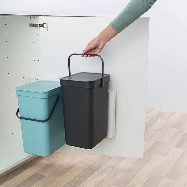 Мусорные ведра Sort & Go встраиваемые, 2х12л, мятный/серый, Brabantia, 109980 - изобр. 12