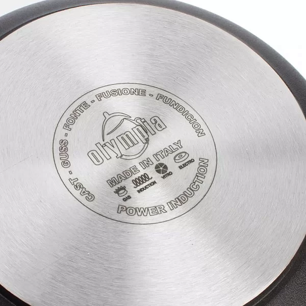Кастрюля индукционная с антипригарным покрытием 20 см, объем 3.5 л, литой алюминий с алмазным порошком, Olympia, Италия, 415.20 - изобр. 9