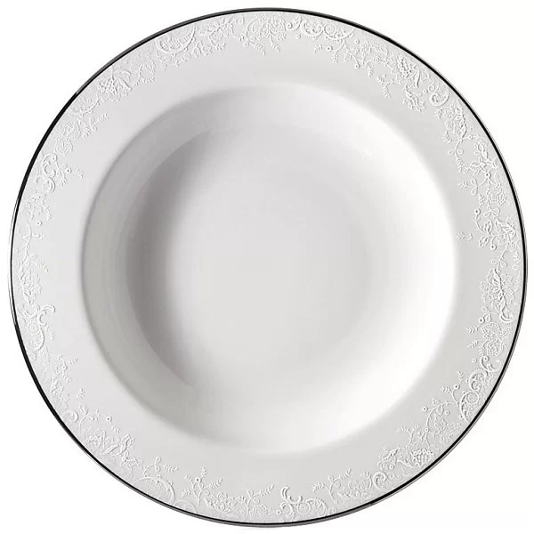 Тарелка суповая "Фарфоровое кружево Маркеса", диаметр 23 см, цвет белый, фарфор, Lenox, США, LEN819824 - изобр. 7