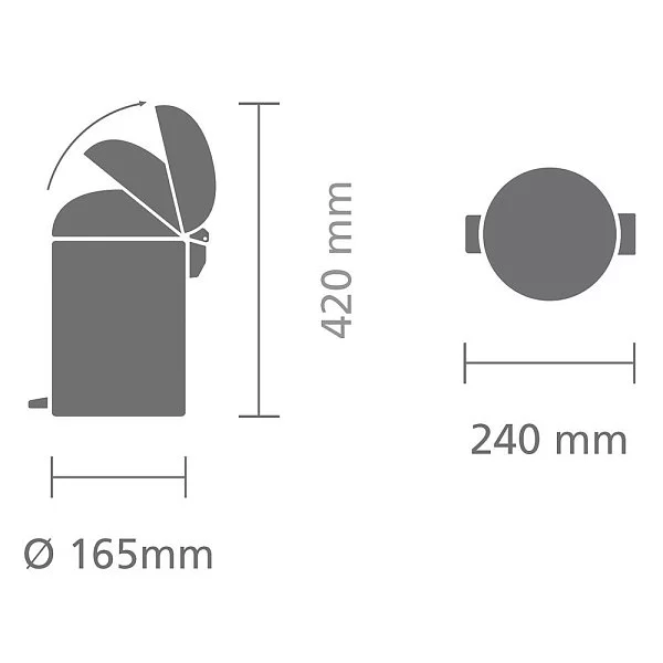 Ведро для мусора с педалью Union Jack 12 л материал нержавеющая сталь, Brabantia, 479748 - изобр. 10
