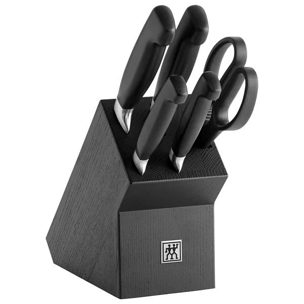 Набор из 4-х ножей и ножниц в подставке Four Star, нержавеющая сталь + бук, цвет черный, Zwilling J.A. Henckels, Германия, 35144-600 - изобр. 7