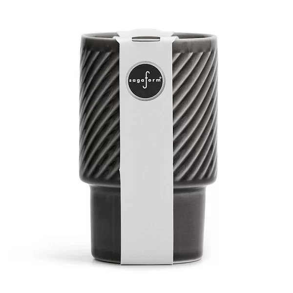 Стакан для латте Coffee and More, 400 мл, керамика, цвет серый, SagаForm, Швеция, 5017878 - изобр. 8