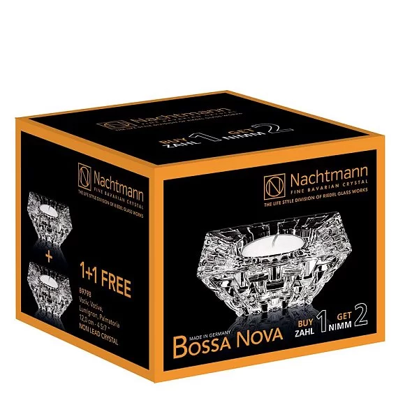 Набор квадратных подсвечников Bossa Nova 2 шт, хрусталь, Nachtmann, 89798 - изобр. 9