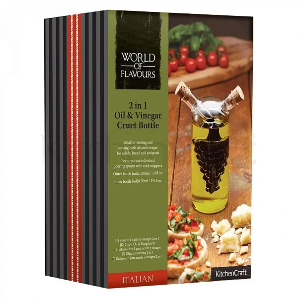 Емкость для масла и уксуса World of Flavours Italian объем 0,3 л, стекло, Kitchen Craft, Великобритания, WFITCRUET75 - изобр. 8